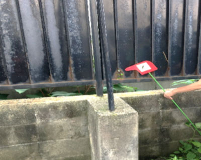 別府小　黒色フェンス