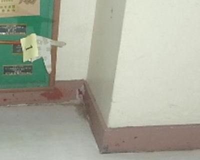 金武中　放送室前