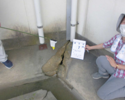 若久小　運動場側犬走り