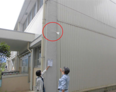 屋形原特別支援学校　体育館　柱