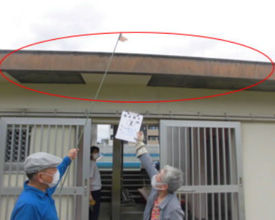 弥永西小 プール更衣室屋根