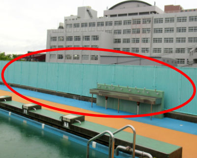 筑紫丘中学校　プールフェンス