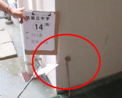 筑紫丘中学校　防火扉