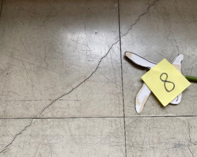 有住小学校　理科室ピータイルクラック