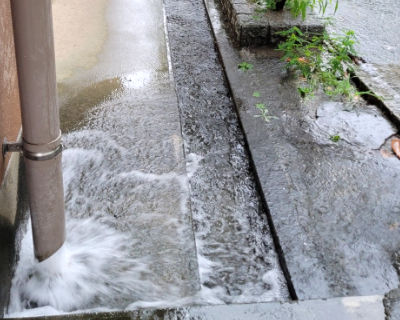 千代小学校　玄関から職員室側の側溝３