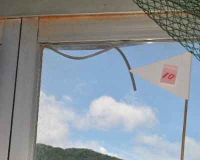 片江中学校　体育館　バルコニー入り口