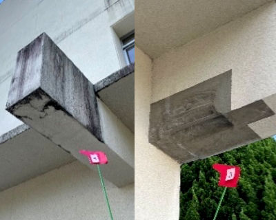 片江中学校　用具庫北口上部梁