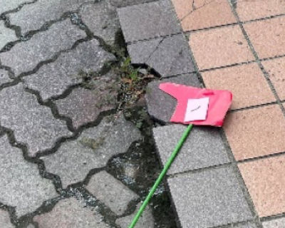 長尾中学校　正面玄関前