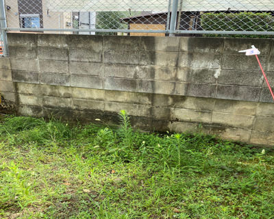 西福岡中学校　ブロック塀