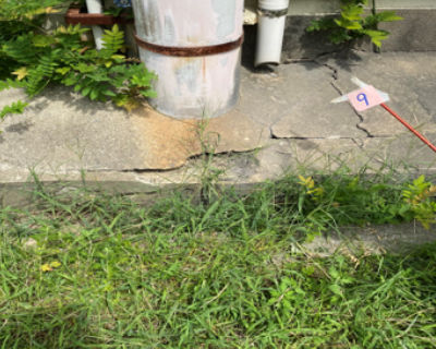 西福岡中学校　体育館側面コンクリート