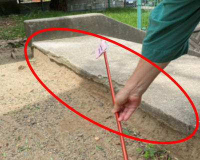 西福岡中学校　グラウンド階段