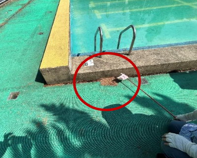 脇山小・プール 排水溝