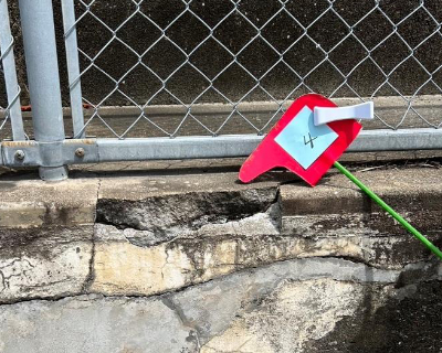 田島小学校・正門側 観覧席