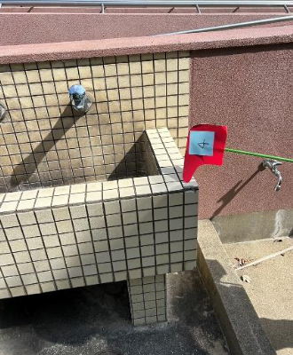 友泉中学校・体育館前手洗い場