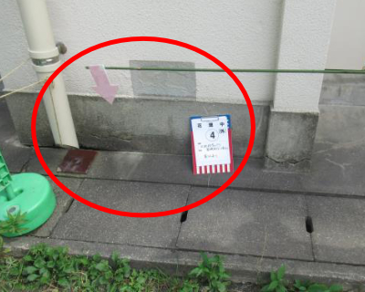 花畑中・北側校舎のパイプｼｬﾌﾄ基礎部分