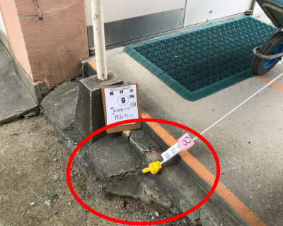 板付小・北校舎入口