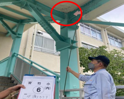 宮竹小・2F渡り廊下