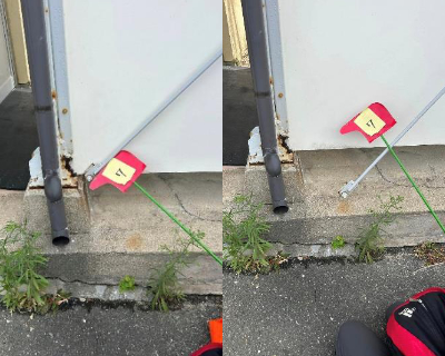 長尾小学校・体育館への渡り廊下