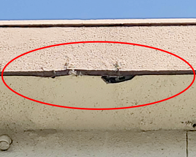 春吉中学校・2F　軒天井の北側外