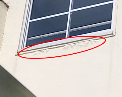 春吉中学校・北校舎南側　2階の壁