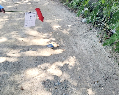 席田小学校・技術室横の道