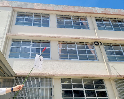 席田小学校・屋上側面