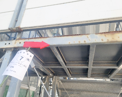 席田小学校・プレハブ校舎の階段（5の1・2）