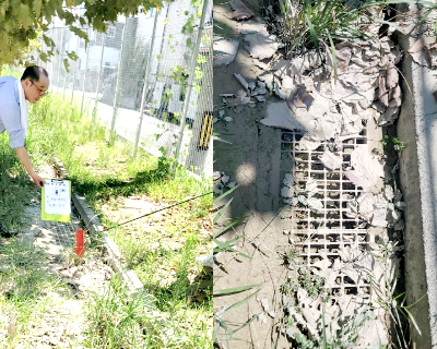 老司小学校・運動場南側